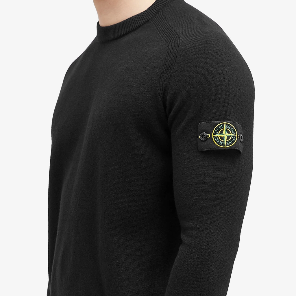 Stone Island Men's Geelong Wool Crew Neck Jumper Black